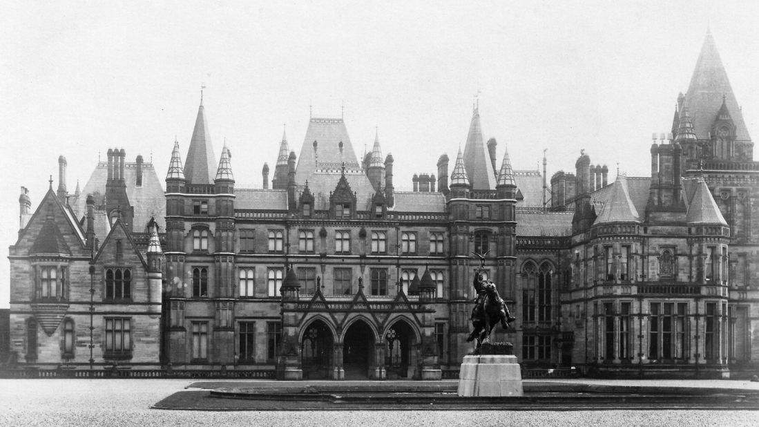 Completed in 1881, Eaton Hall was designed in the Victorian gothic style by Alfred Waterhouse (who also designed London's Natural History Museum). With over 150 bedrooms, it typified the enormous wealth wielded by the Victorian super-rich. In 1963 its owner, the 5th Duke of Westminster -- the wealthiest person in the UK -- decided the house was too large and costly. Its contents were sold off and the house demolished. 