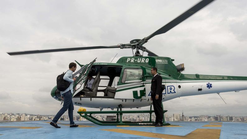 <strong>On demand:</strong> The Brazilian city of Sao Paulo, notorious for its traffic congestion, has been chosen as the launch city for Voom, a ride-on-demand urban helicopter service devised by Airbus.
