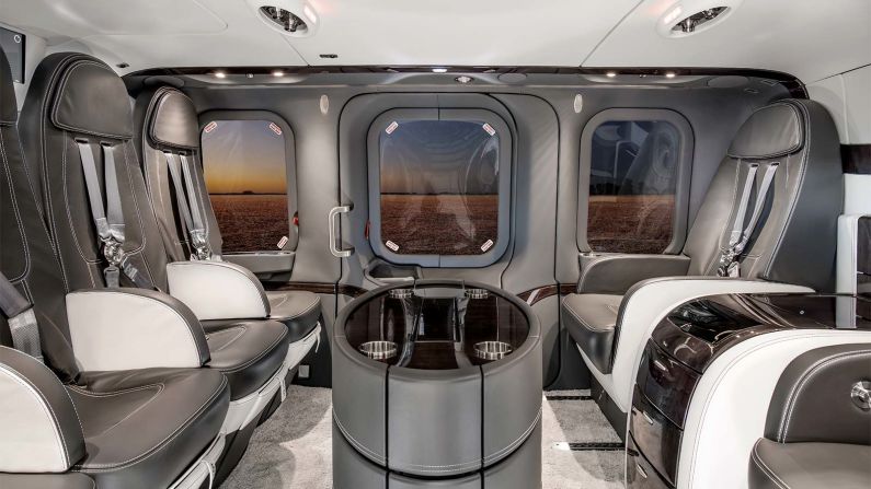 <strong>Quieter interiors: </strong>Mecaer's SILENS interior creates a gap between the passenger area and the airframe, reducing noise inside the cabin. It means passengers can talk together without headsets. 
