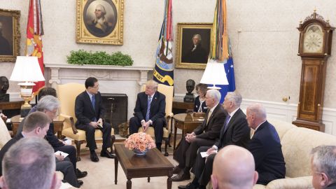 White House meeting with the South Korean delegation on March 8, 2018