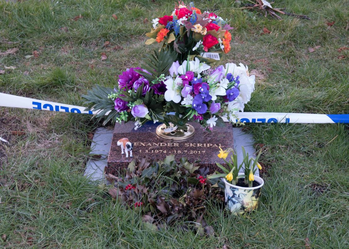The grave of Alexander Skripal, the ex-Russian spy's son, is one of the sites that was cordoned off.