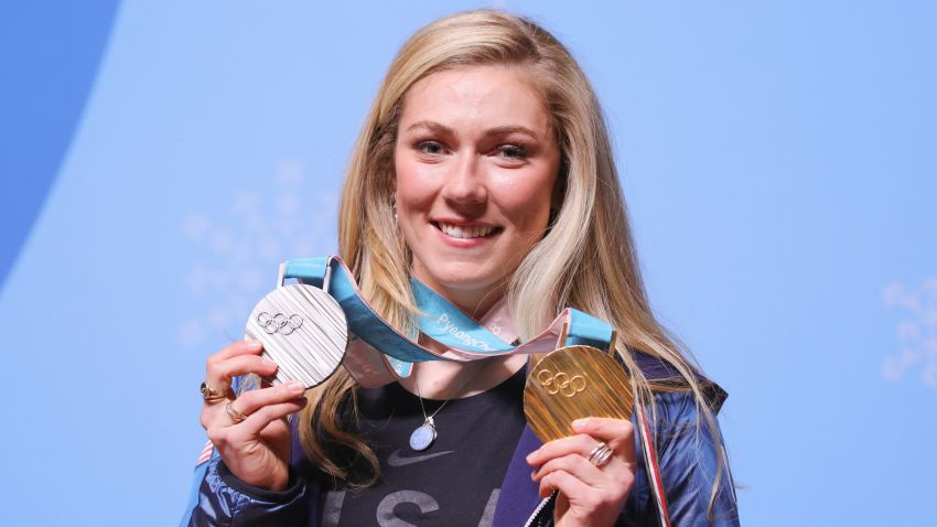 PYEONGCHANG-GUN, SOUTH KOREA - FEBRUARY 23:  Mikaela Shiffrin of the United States attends a press conference on day 14 of the PyeongChang 2018 Winter Olympic Games on February 23, 2018 in Gangneung, Pyeongchang, South Korea.  (Photo by Andreas Rentz/Getty Images)