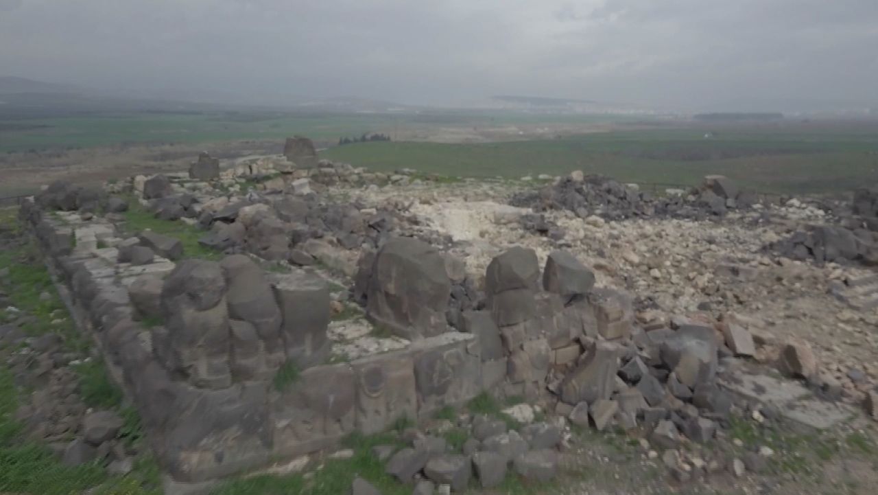 Hala Gorani looks at the latest from the Syrian region of Afrin, which has been bombarded for weeks by Turkish forces who trying to expel Kurdish militia. Exclusive new content including drone footage.  IMPORTANT: Shows and platforms must include disturbing warning in anchor toss and bug from 1:45, as well as the mandatory tag with Turkish response (see below) and the mandatory courtesy for Gabriel Chaim... plus the exclusive bug.   Turkish response on historical sites for mandatory tag: Statement from Turkish Army: "Since the beginning of the operation, the religious and cultural artefacts, historical artefacts and archaeological sites and facilities that serve for public interest are definitely not among the targets of the Turkish Armed Forces."