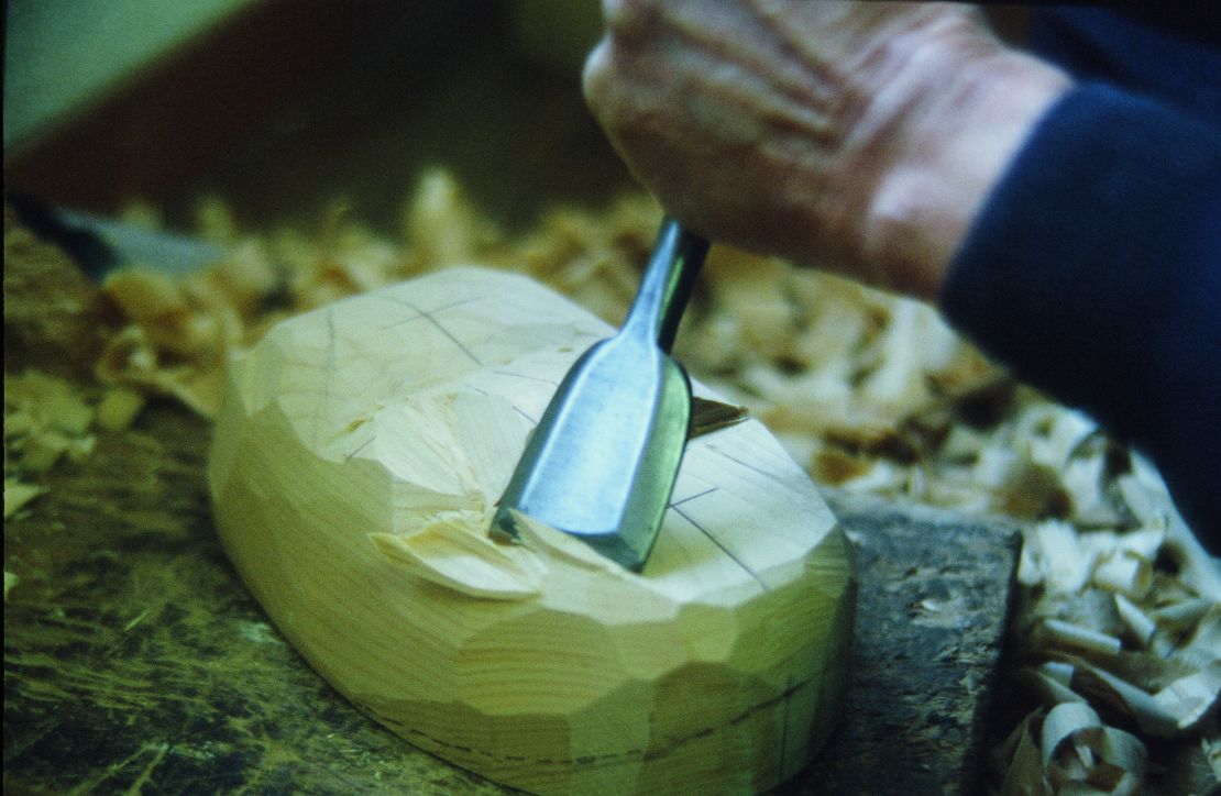 Masks carved from blocks of cypress are a key part of the Noh tradition, representing figures like demons and monks.