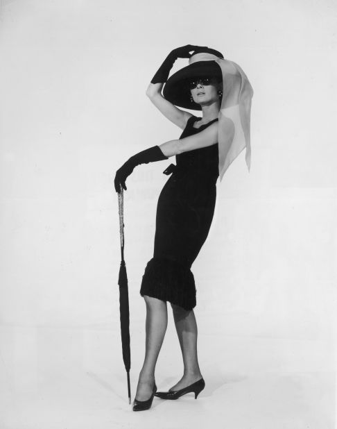 Hepburn wears Givenchy in a promotional portrait for "Breakfast at Tiffany's." The two had a long friendship, and Givenchy designed many of her outfits for other movies.