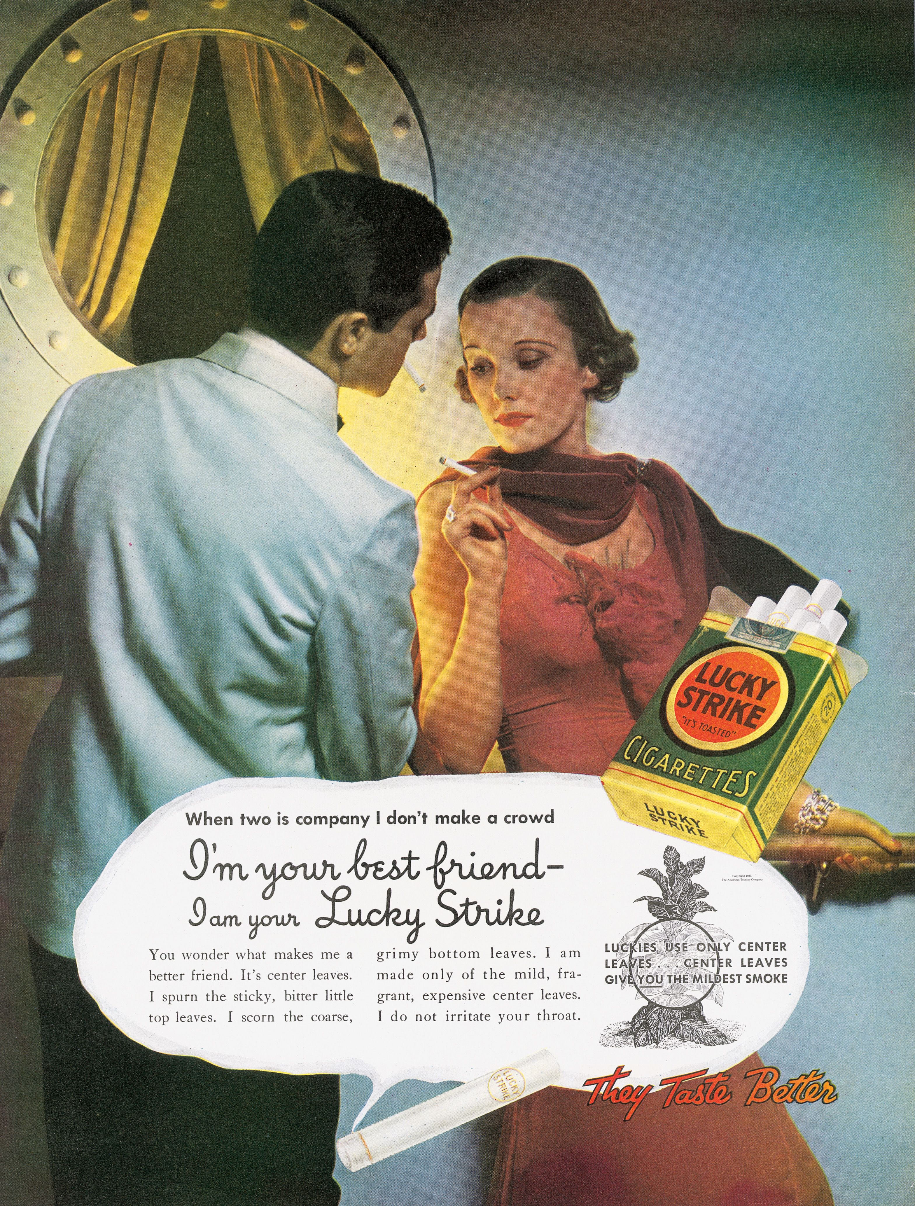 Vintage cigarette and alcohol ads