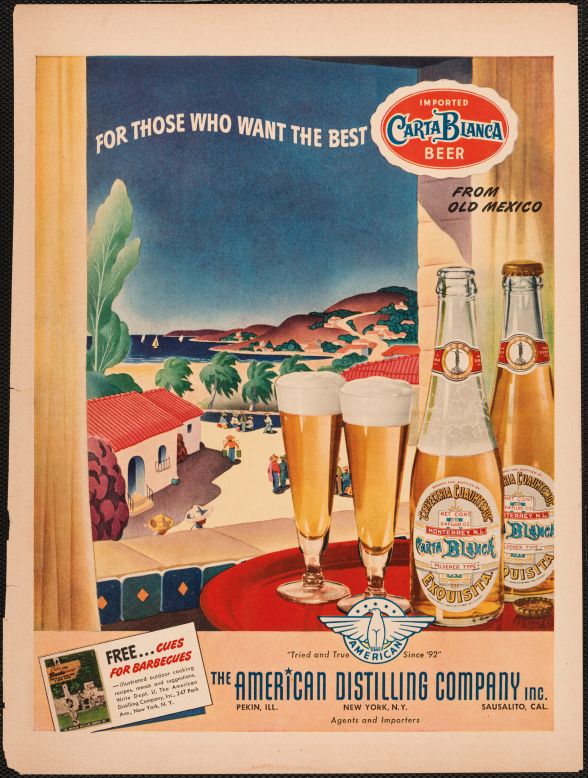 "This is a pretty early ad for a Mexican beer, which as a product, didn't really come into its own until the 1970s with Corona, so it was a pretty daunting task at that time."