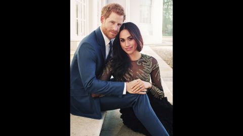 This engagement photo <a href="https://www.cnn.com/2017/12/21/europe/prince-harry-meghan-markle-official-photos-intl/index.html" target="_blank">was released by Kensington Palace.</a>
