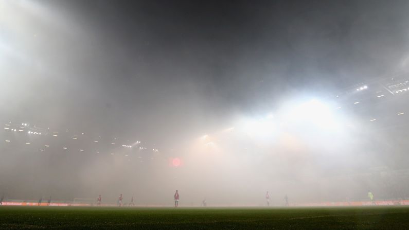 Fog covers a soccer field in Mainz, Germany, after fans burned flares during the Bundesliga match between Mainz and Schalke on Friday, March 9. <a href="index.php?page=&url=http%3A%2F%2Fwww.cnn.com%2F2018%2F03%2F06%2Fsport%2Fgallery%2Fwhat-a-shot-sports-0305%2Findex.html" target="_blank">See 25 amazing sports photos from last week</a>