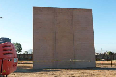 This $365,000 prototype was built by Fisher Sand & Gravel of Tempe, Arizona. Customs and Border Protection is evaluating eight potential barriers in San Diego and may use characteristics of them in future construction along the border.