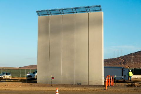 This $470,000 prototype was built by Texas Sterling Construction Co. of Houston, Texas. Customs and Border Protection is evaluating eight potential barriers in San Diego and may use characteristics of them in future construction along the border.