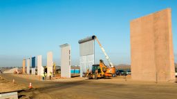 Ground views of different Border Wall Prototypes as they take shape during the Wall Prototype Construction Project near the Otay Mesa Port of Entry.Photo by: Mani Albrecht