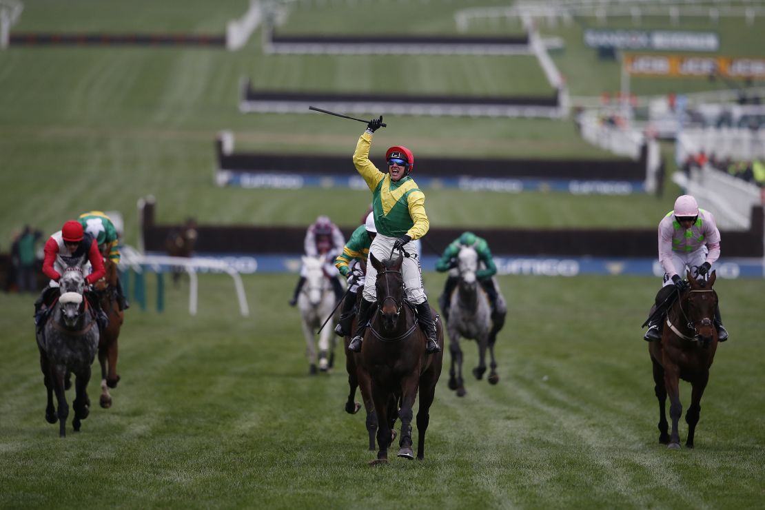 Jockey Robbie Power rode Sizing John to victory in the 2016 Cheltenham Gold Cup.