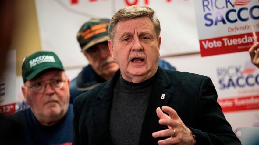 PITTSBURGH, PA - MARCH 9: Rick Saccone, Republican Congressional candidate for Pennsylvania's 18th district, speaks to reporters at the Republican Committee of Allegheny County offices, March 9, 2018 in Pittsburgh, Pennsylvania. Saccone is running in a tight race for the vacated seat of Congressman Tim Murphy against Democratic candidate Conor Lamb. President Trump will travel to Pennsylvania on Saturday for a campaign rally with Saccone. (Photo by Drew Angerer/Getty Images)