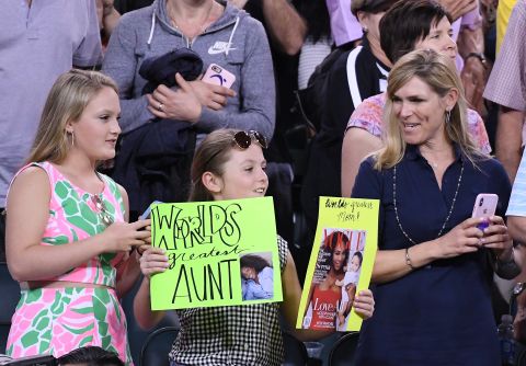 The fans took in the action... who would win? Mom Serena or Aunt Venus? 