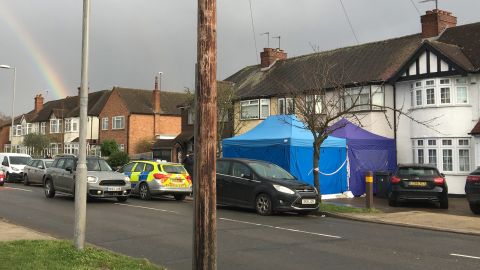Police activity at a residential address in southwest London, Tuesday March 13.