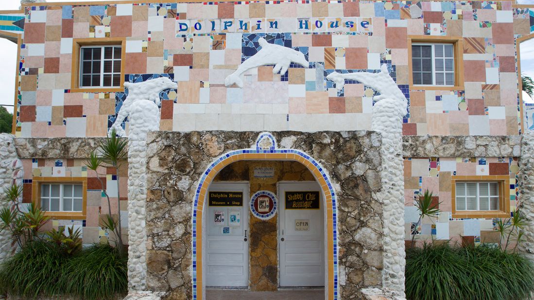 <strong>Dolphin House:</strong> Ashley's home, which is covered with shells and ceramic art, is one of Bimini's most popular tourist attractions.
