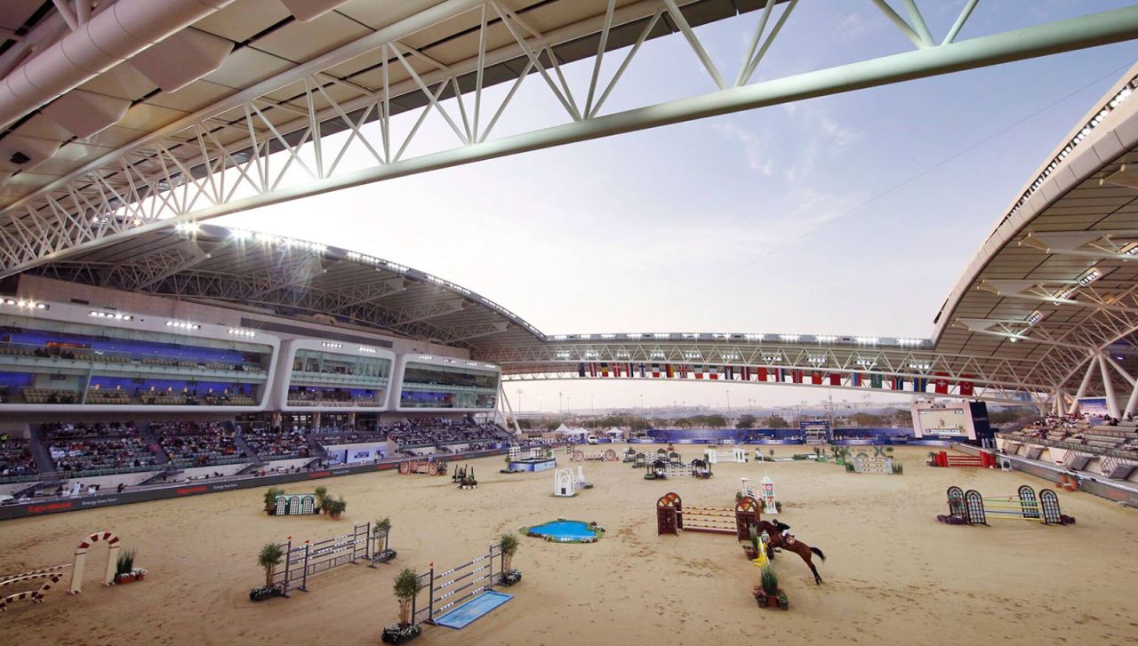 <strong>Twin arenas:</strong> The centerpiece of Al Shaqab is a huge eventing arena used to stage international competitions.