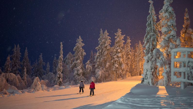 <strong>Levi, Finland: </strong>The largest ski resort in Finland is a picturesque mountain offering uncluttered slopes and plenty of off-piste diversions.