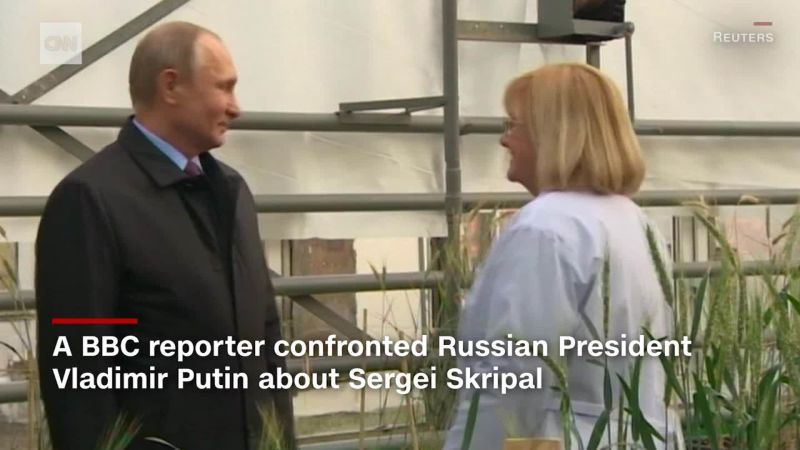 Reporter confronts Putin about spy poisoning