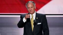 CLEVELAND, OH - JULY 19:  Lt. Gov. of South Carolina, Henry McMaster checks the mic sound on stage prior to the start of the second day of the Republican National Convention on July 19, 2016 at the Quicken Loans Arena in Cleveland, Ohio. An estimated 50,000 people are expected in Cleveland, including hundreds of protesters and members of the media. The four-day Republican National Convention kicked off on July 18.  (Photo by Alex Wong/Getty Images)