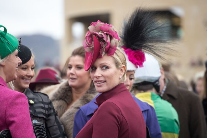 <strong>Turning heads: </strong>The Queen's granddaughter Zara Tindall, an Olympic silver medal-winning equestrian rider, is a regular visitor to the Cheltenham Festival 