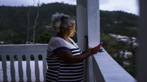 Julia Rodriguez has been without electric power service since Maria hit on September 20.