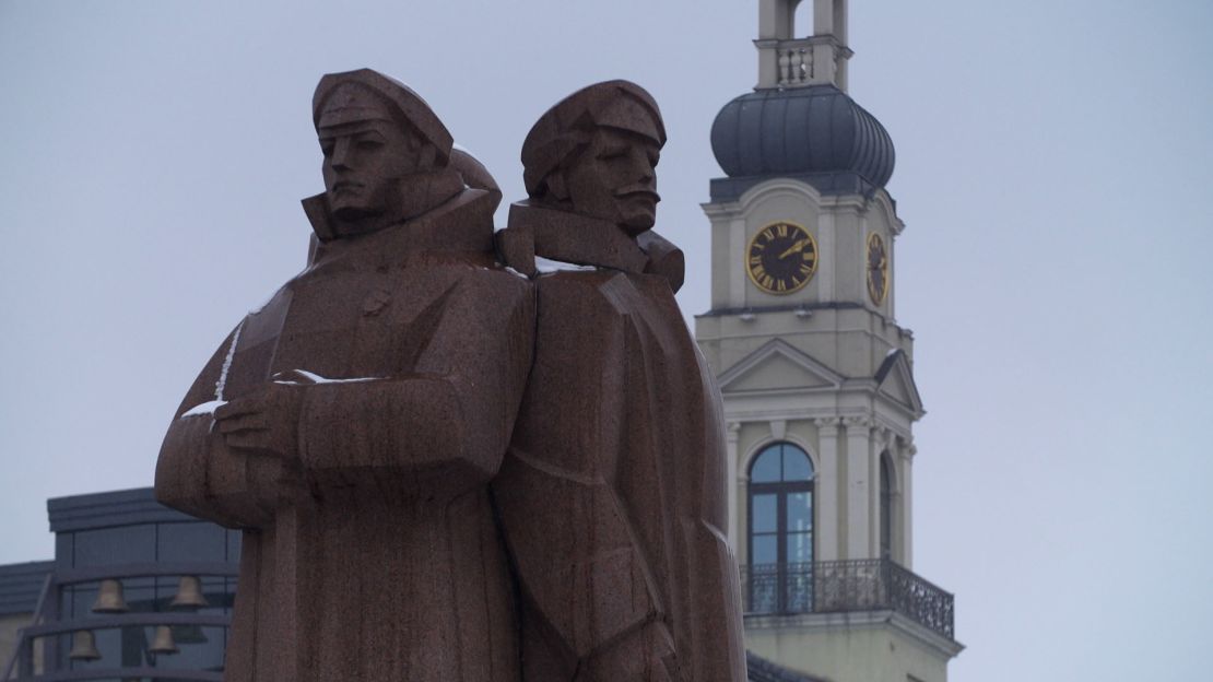 A controversial statue honoring Latvia's "red riflemen," who made up a faction of the Imperial Russian Army during World War I. 