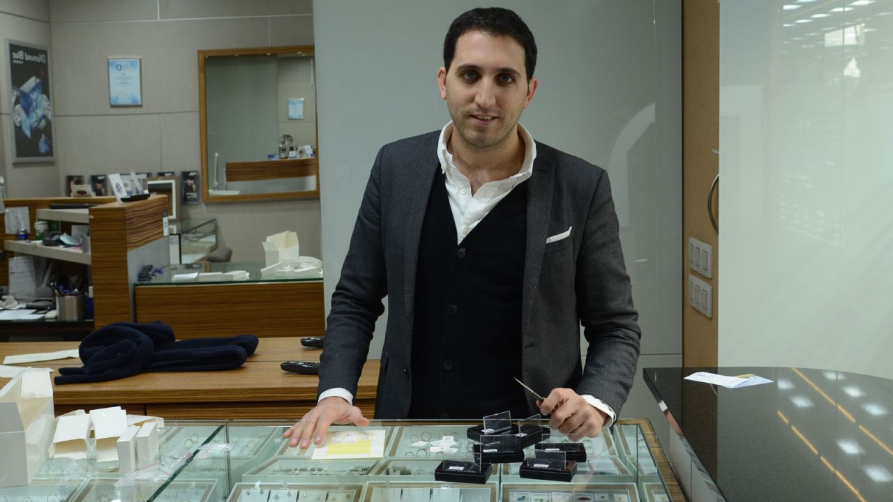 <strong>Family-run firms</strong>: Antwerp diamond shop owner Tomer Reuveni comes from a diamond trading Jewish family and has been in the business since he was 19. 