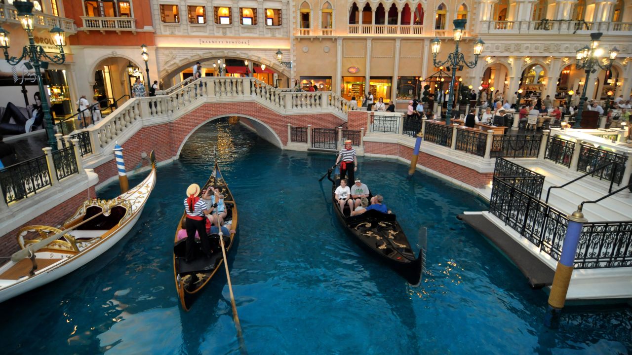 <strong>Venetian Las Vegas canals. </strong>When Sands Corp. built The Venetian Las Vegas, they replicated the city's iconic waterways --  including gondola rides.
