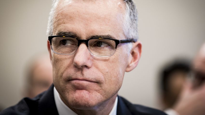 WASHINGTON, DC - JUNE 21:  Acting FBI Director Andrew McCabe testifies before a House Appropriations subcommittee meeting on the FBI's budget requests for FY2018 on June 21, 2017 in Washington, DC. McCabe became acting director in May, following President Trump's dismissal of James Comey.  (Photo by Pete Marovich/Getty Images)