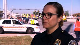Sweetwater police Sgt. Jenna Mendez says she saw the pedestrian bridge collapse over 8th Street near Florida International University on the afternoon of Thursday, March 15, 2018, as she was stopped at a red light one intersection away.