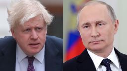 Boris Johnson Vladimir Putin SPLIT RESTRICTED