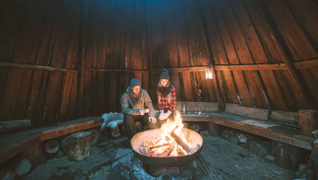 <strong>Warming Teepee: </strong>It may be cold outside, but it's pretty snug inside the warming teepees or huts that dot the slopes of Levi. Barbecuing sausages over these communal fires is a thing. 