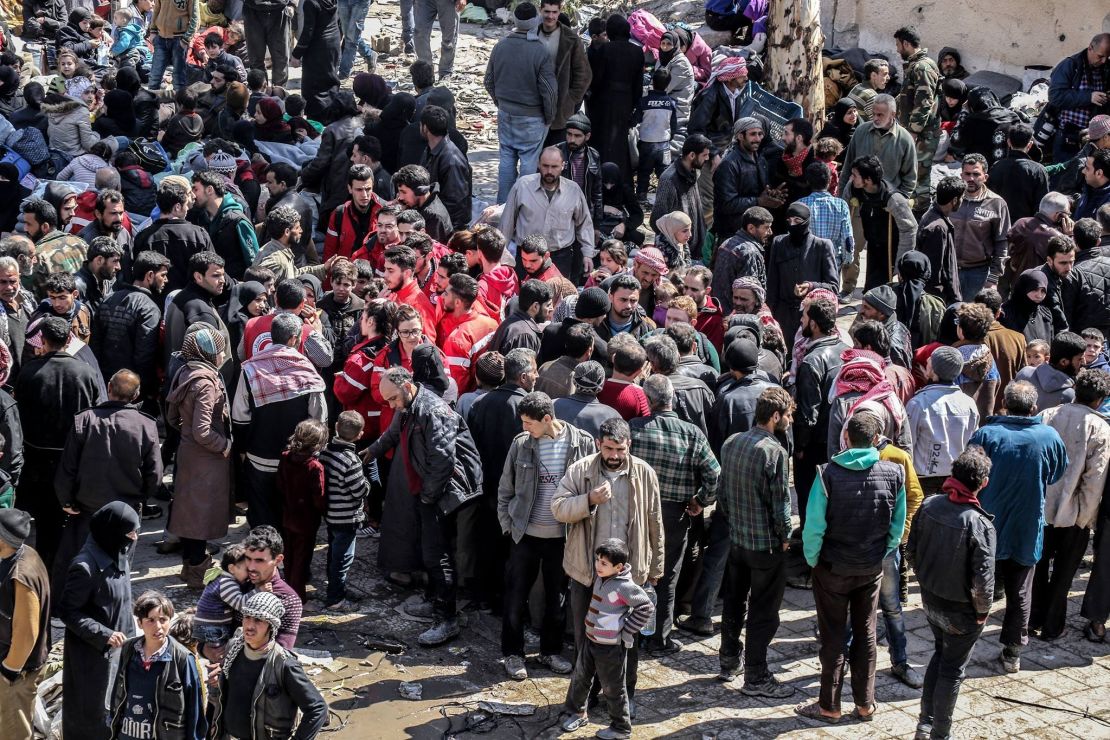 People were using corridors to leave the rebel-held enclave.