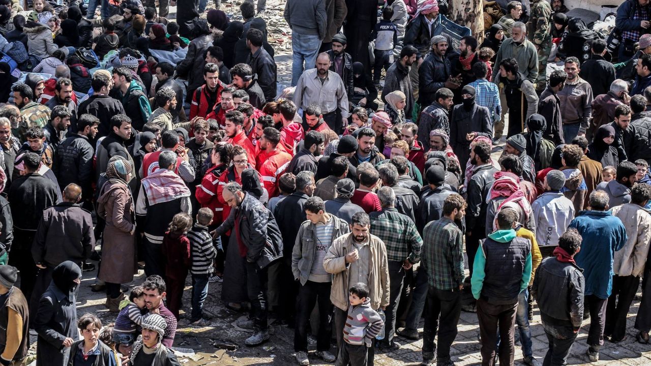People were using corridors to leave the rebel-held enclave.