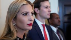 Ivanka Trump and Jared Kushner attend a Cabinet meeting in the Cabinet Room of the White House on March 8, 2018 in Washington, DC. / AFP PHOTO / MANDEL NGAN        (Photo credit should read MANDEL NGAN/AFP/Getty Images)