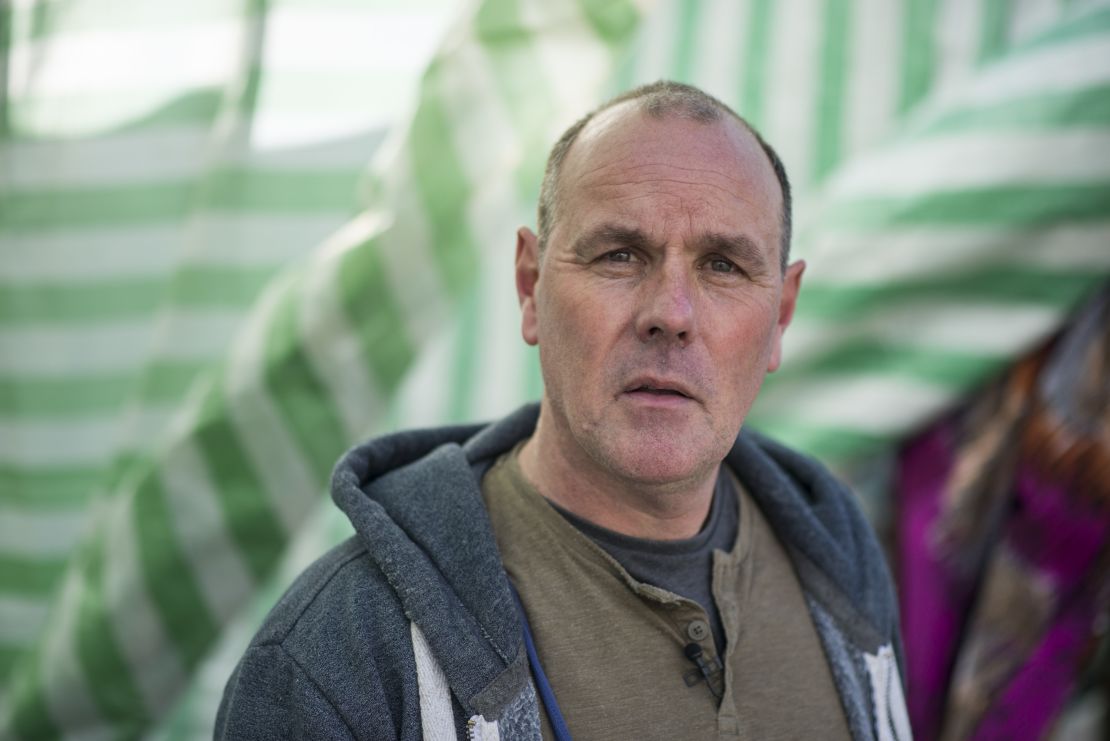 Graeme Gibbons, 53, owner of Penny's household-goods stall in Romford Market.