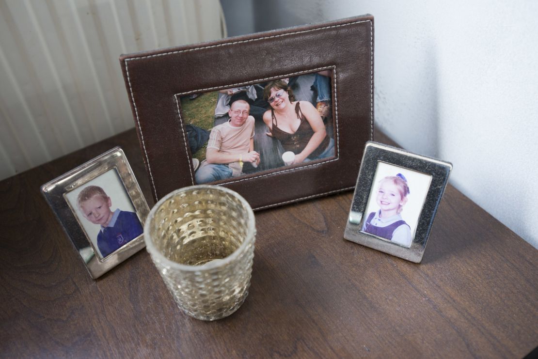 Family photos of Hamblett's husband and children.