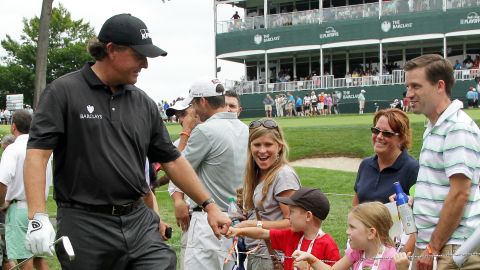 Mickelson is hugely poular with fans, young and old.