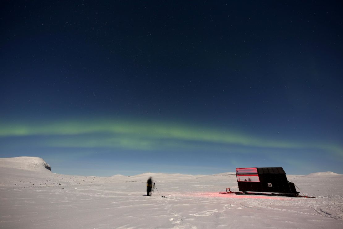 The cabins are located in Northern Finland, bordering Sweden and Norway. 