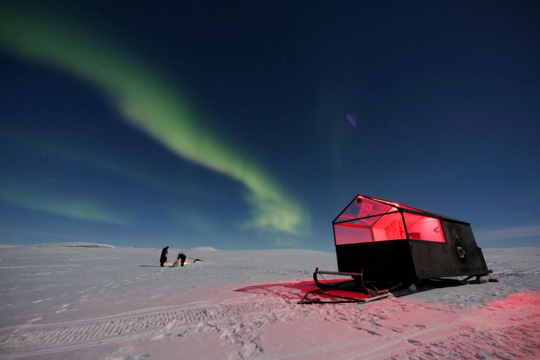 Off the Map Travel has created three cabins on sleds.