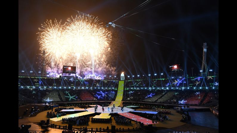 Fireworks erupt Sunday, March 18, during the closing ceremony of the Winter Paralympic Games, which like the Olympics were held in Pyeongchang, South Korea, this year. <a href="http://www.cnn.com/2018/03/12/sport/gallery/what-a-shot-sports-0313/index.html" target="_blank">See 23 amazing sports photos from last week</a>