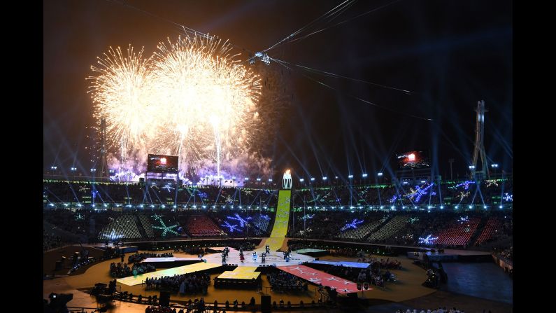Fireworks erupt Sunday, March 18, during the closing ceremony of the Winter Paralympic Games, which like the Olympics were held in Pyeongchang, South Korea, this year. <a target="_blank">See 23 amazing sports photos from last week</a>