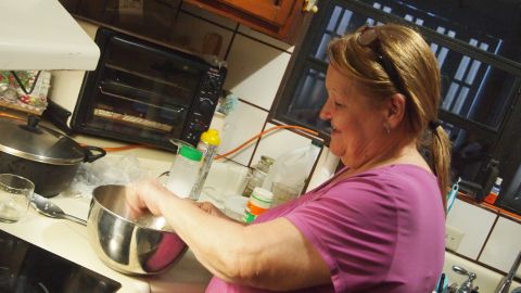 Hilda, Leyla Santiago's aunt, finally has plantains to cook.