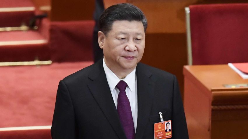 Chinese President Xi Jinping arrives for the closing session of the National People's Congress (NPC) at the Great Hall of the People in Beijing on March 20, 2018. / AFP PHOTO / NICOLAS ASFOURI        (Photo credit should read NICOLAS ASFOURI/AFP/Getty Images)