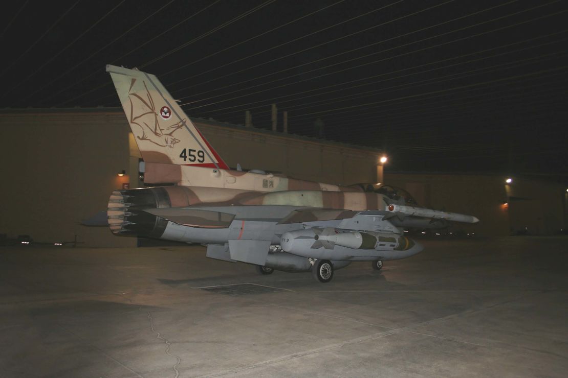 A 2007 photo of an Israeli F-16 fighter jet that took part in the strike.