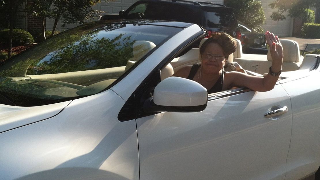 Sheila Minor Huff says her convertible is "her happy place." 