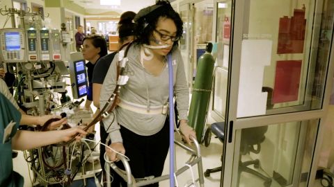 Teen walks while on life support