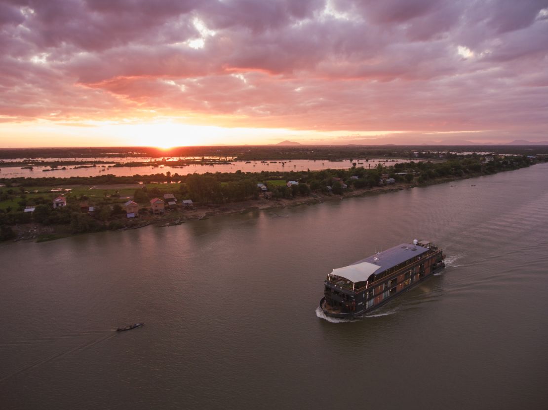 Cruise company Aqua Expeditions offers Mekong River journeys through Cambodia and Vietnam. 